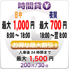 アーバンプラザ駐車場の時間貸。料金は200円/30分から！